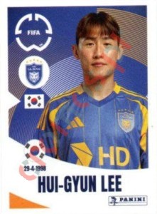 378 Hui-gyun Lee – FIFA Club World Cup 2025 Panini