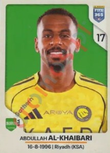 429 Abdullah Al-Khaibari – FIFA 365 2026 Panini