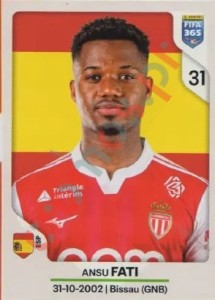 114 Ansu Fati – FIFA 365 2026 Panini