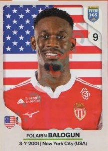 115 Folarin Balogun – FIFA 365 2026 Panini