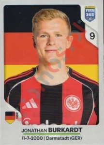 205 Jonathan Burkardt – FIFA 365 2026 Panini