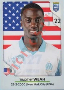 127 Timothy Weah – FIFA 365 2026 Panini