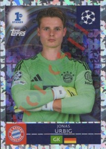 292 Jonas Urbig – UEFA Champions League 2025-2026 Topps