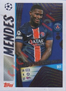 8 Nuno Mendes – UEFA Champions League 2025-2026 Topps