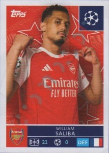 59 William Saliba – UEFA Champions League 2025-2026 Topps