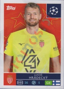 72 Lucas Hradecky – UEFA Champions League 2025-2026 Topps