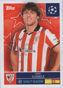 109 Unai Gomez – UEFA Champions League 2025-2026 Topps