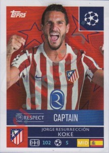 113 Koke – UEFA Champions League 2025-2026 Topps