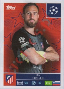 114 Jan Oblak – UEFA Champions League 2025-2026 Topps