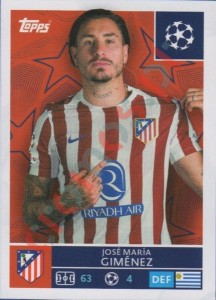115 Jose Maria Gimenez – UEFA Champions League 2025-2026 Topps