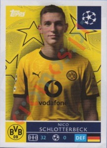 145 Nico Schlotterbeck – UEFA Champions League 2025-2026 Topps