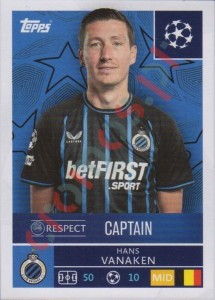 481 Hans Vanaken – UEFA Champions League 2025-2026 Topps