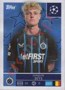 485 Joaquin Seys – UEFA Champions League 2025-2026 Topps