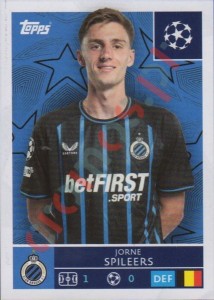 486 Jorne Spileers – UEFA Champions League 2025-2026 Topps