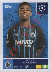 487 Raphael Onyedika – UEFA Champions League 2025-2026 Topps