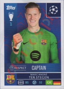 183 Marc-Andre Ter Stegen – UEFA Champions League 2025-2026 Topps