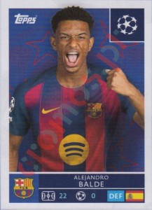 186 Alejandro Balde – UEFA Champions League 2025-2026 Topps
