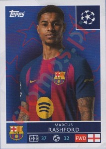 195 Marcus Rashford – UEFA Champions League 2025-2026 Topps