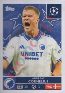 501 Andreas Cornelius – UEFA Champions League 2025-2026 Topps