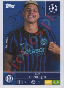 222 Luis Henrique – UEFA Champions League 2025-2026 Topps