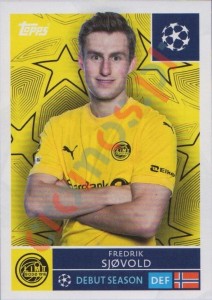 520 Fredrik Sjovold – UEFA Champions League 2025-2026 Topps