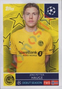 527 Jens Peter Hauge – UEFA Champions League 2025-2026 Topps
