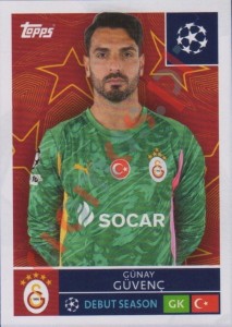 226 Gunay Guvenc – UEFA Champions League 2025-2026 Topps