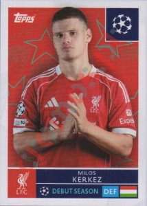 255 Milos Kerkez – UEFA Champions League 2025-2026 Topps