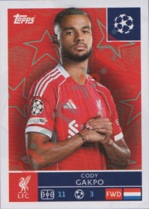 264 Cody Gakpo – UEFA Champions League 2025-2026 Topps