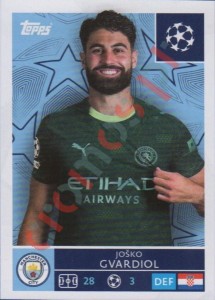 301 Josko Gvardiol – UEFA Champions League 2025-2026 Topps