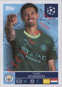 308 Tijjani Reijnders – UEFA Champions League 2025-2026 Topps