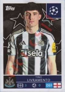 316 Tino Livramento – UEFA Champions League 2025-2026 Topps