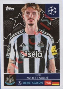 325 Nick Woltemade – UEFA Champions League 2025-2026 Topps