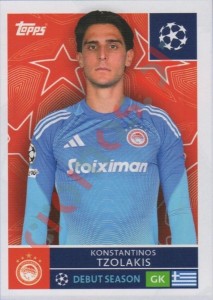 328 Konstantinos Tzolakis – UEFA Champions League 2025-2026 Topps