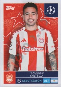 330 Francisco Ortega – UEFA Champions League 2025-2026 Topps