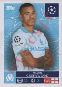 349 Mason Greenwood – UEFA Champions League 2025-2026 Topps