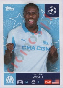 353 Timothy Weah – UEFA Champions League 2025-2026 Topps