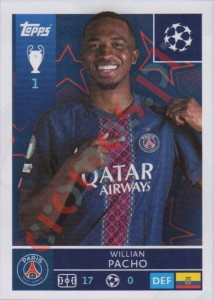 357 Willian Pacho – UEFA Champions League 2025-2026 Topps