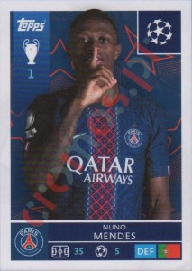 358 Nuno Mendes – UEFA Champions League 2025-2026 Topps