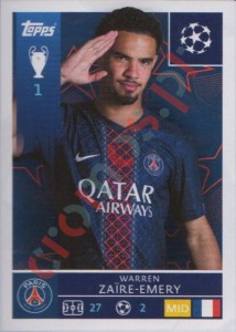362 Warren Zaire-Emery – UEFA Champions League 2025-2026 Topps