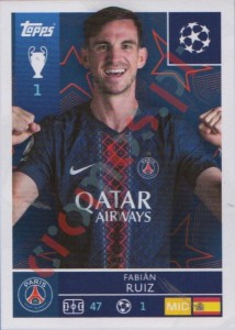 363 Fabian Ruiz – UEFA Champions League 2025-2026 Topps