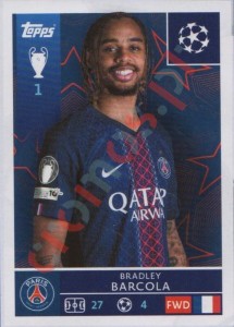 367 Bradley Barcola – UEFA Champions League 2025-2026 Topps