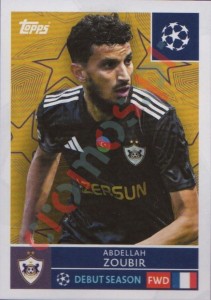 551 Abdellah Zoubir – UEFA Champions League 2025-2026 Topps