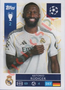 385 Antonio Rudiger – UEFA Champions League 2025-2026 Topps