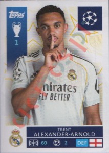 390 Trent Alexander-Arnold – UEFA Champions League 2025-2026 Topps