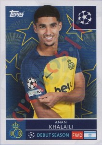 465 Anan Khalaili – UEFA Champions League 2025-2026 Topps