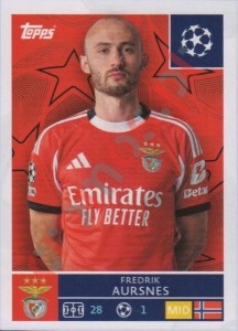 559 Fredrik Aursnes – UEFA Champions League 2025-2026 Topps