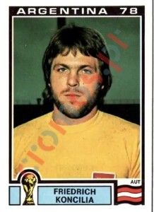 189 Friedrich Koncilia – FIFA World Cup Argentina 1978 Panini