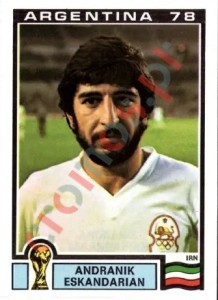 283 Andranik Eskandarian – FIFA World Cup Argentina 1978 Panini