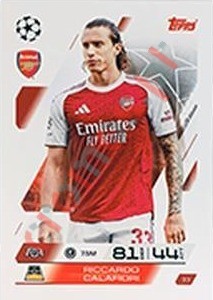 33 Riccardo Calafiori – Match Attax 2025-2026 Topps